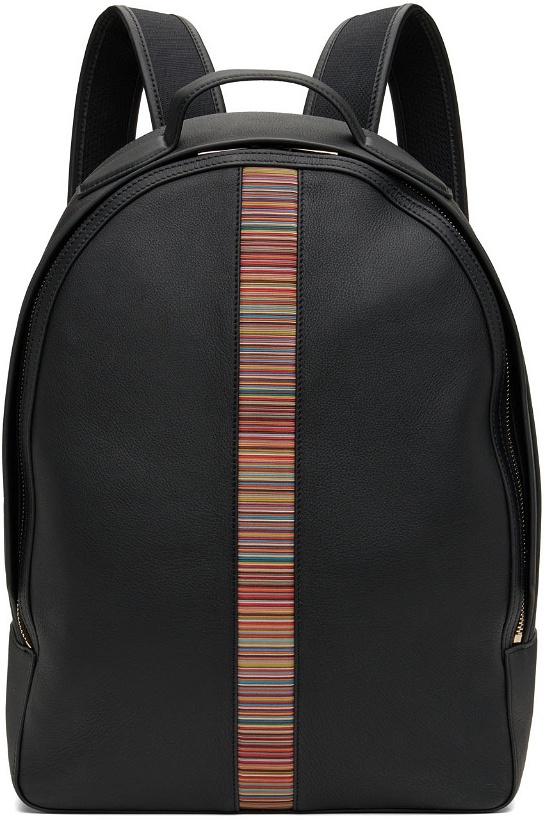 Photo: Paul Smith Black Leather Backpack