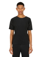 Plissé Short Sleeved T-Shirt in Black