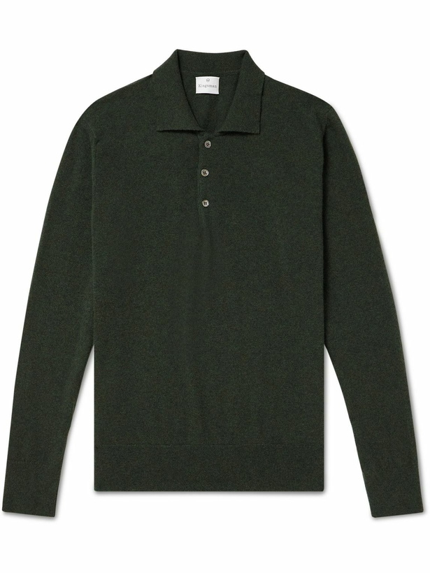 Photo: Kingsman - Wade Merino Wool and Cashmere-Blend Polo Shirt - Green