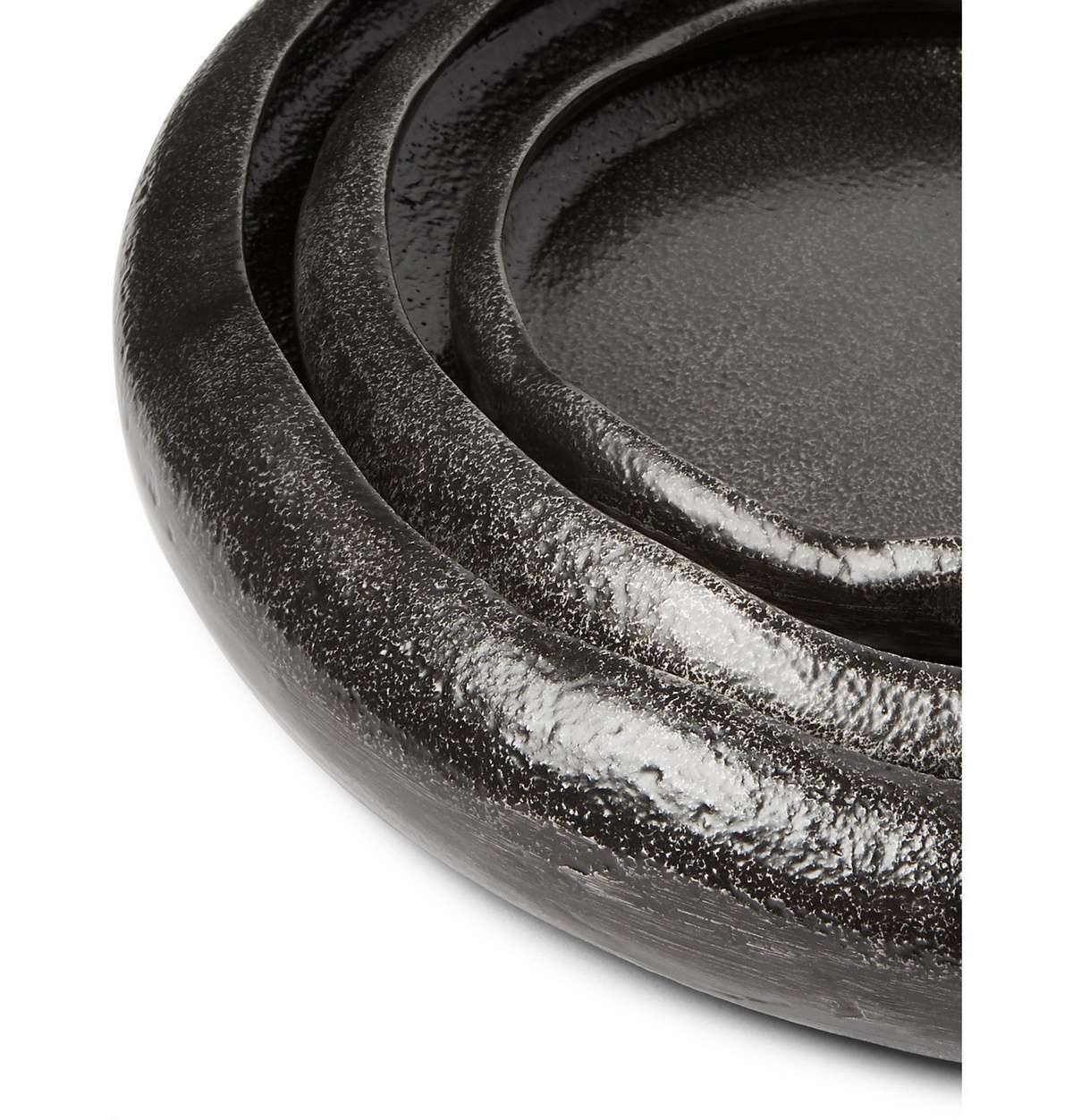 Ben Soleimani - Set of Three Luna Aluminium Stacking Rounds - Black
