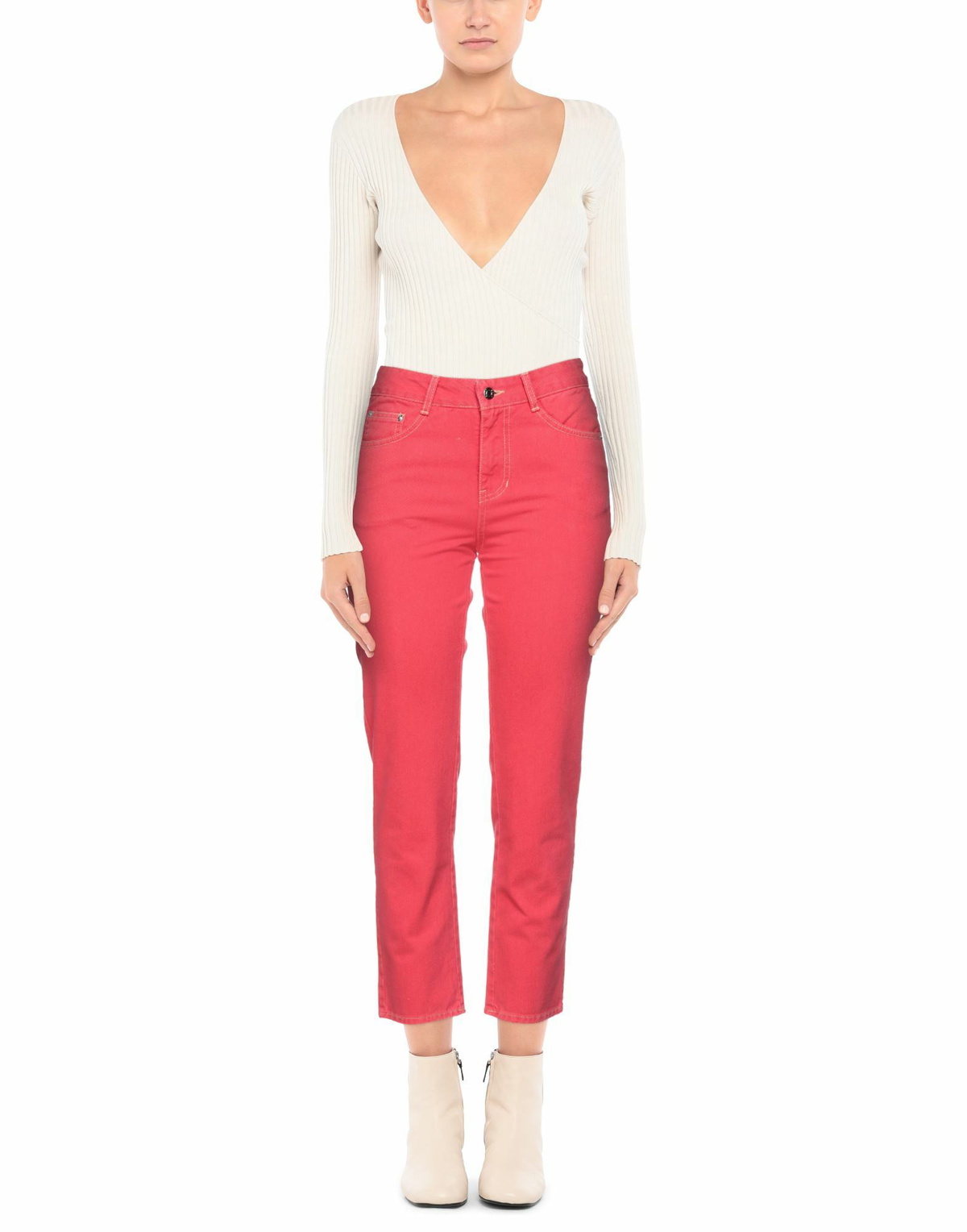 Sjyp Womens Jeans in Red