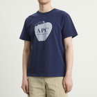 A.P.C. Men's Apple T-Shirt in Indigo