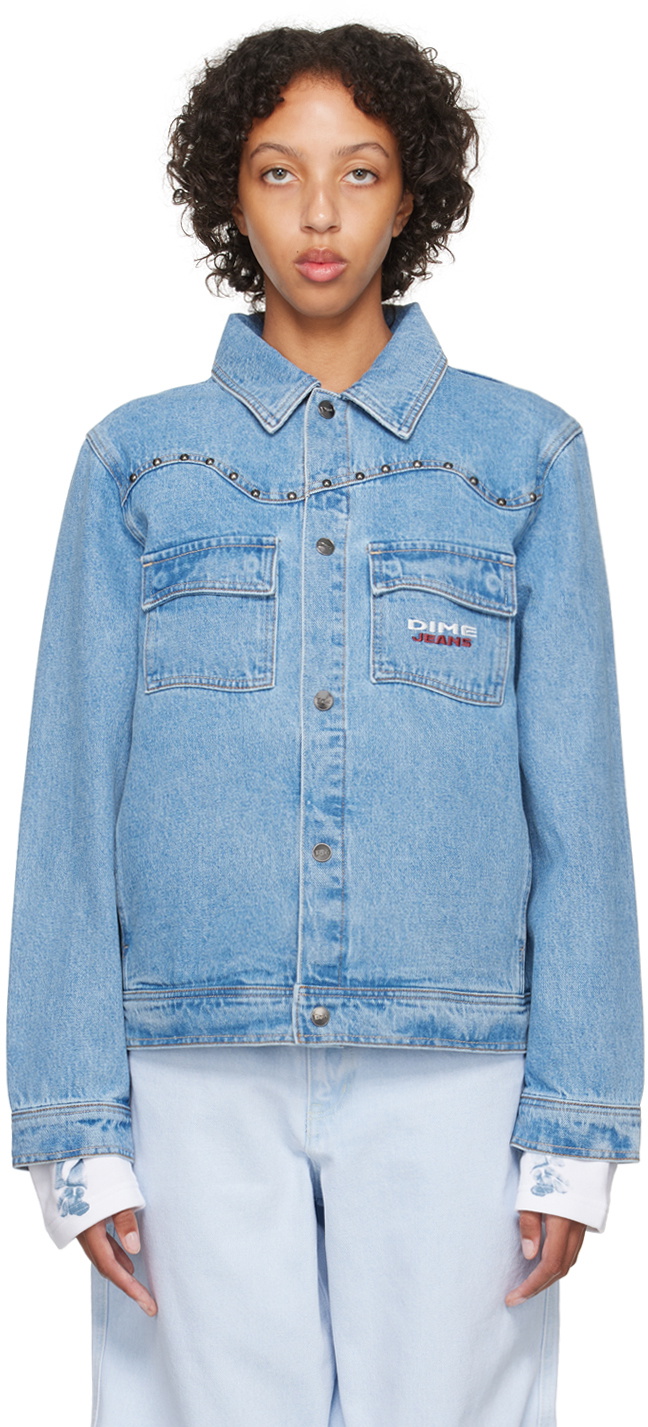 Dime Blue Rivets Denim Jacket Dime