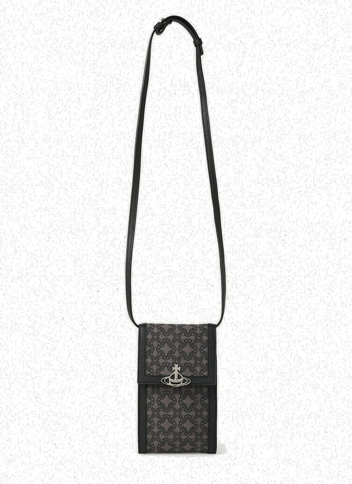 Re-Jacquard Orborama Phone Crossbody Bag in Black Vivienne Westwood