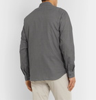 Theory - Irving Checked Cotton Shirt - Gray