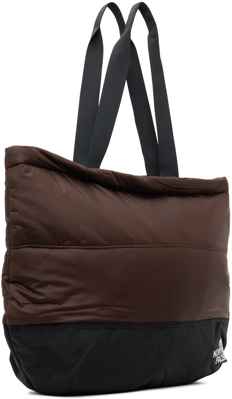 トートバッグ [The North Face] NUPTSE TOTE - BROWN The North Face Brown & Black Nuptse Tote The North Face