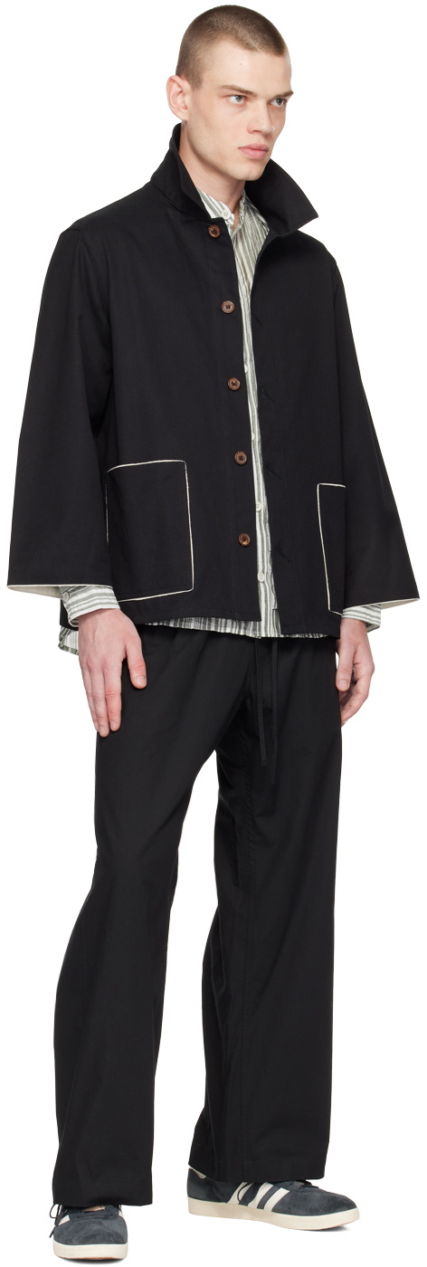 XENIA TELUNTS Black Spread Collar Jacket
