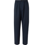 Marni - Tapered Pleated Virgin Wool Trousers - Blue