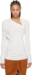 Rick Owens Lilies Off-White Elise Long Sleeve T-Shirt