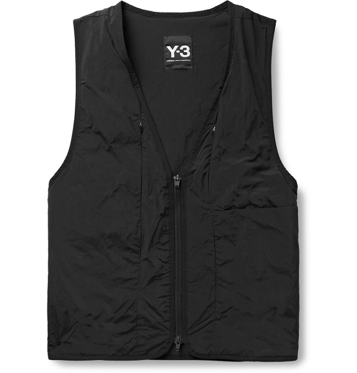 Photo: Y-3 - Jersey-Trimmed Shell Gilet - Black