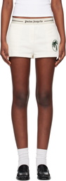 Palm Angels Off-White Oval Palm Sweat Shorts