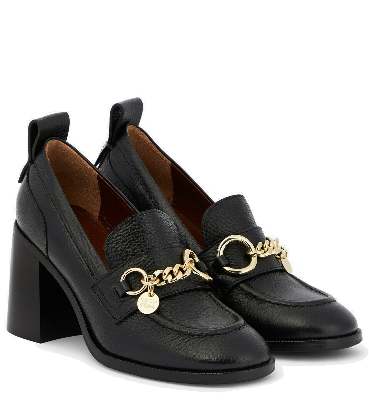 See By Chloé Aryel leather loafer pumps See by Chloe