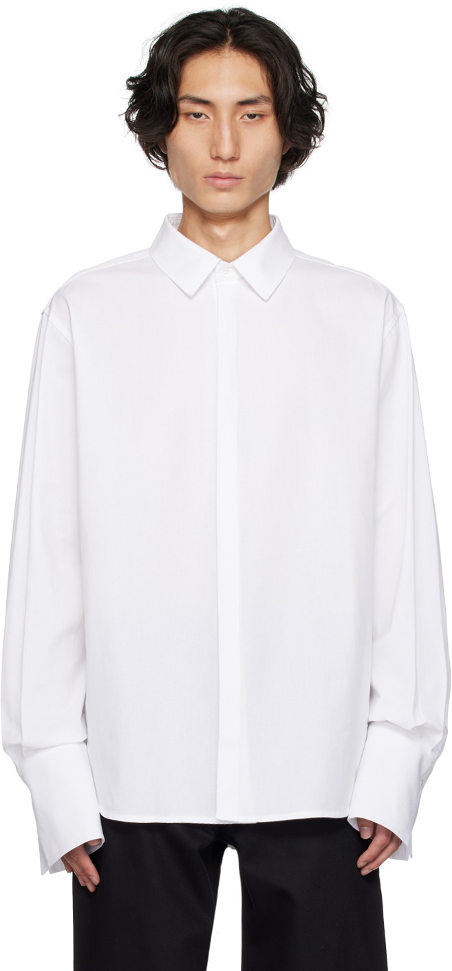 K.NGSLEY White Spliced Sinder Shirt