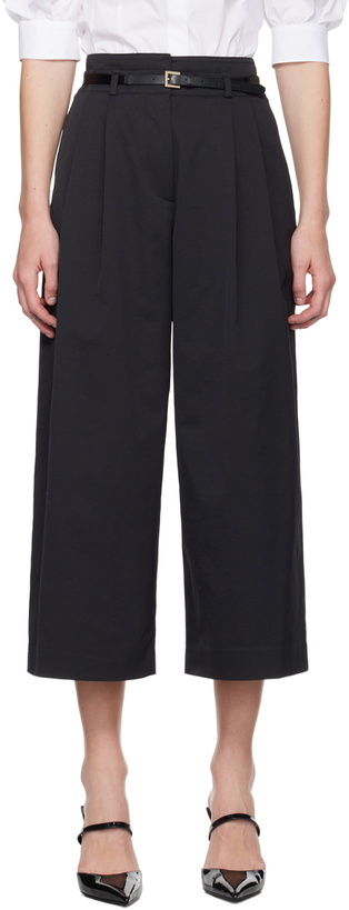 Photo: Juun.J Black Double Waisted Trousers