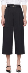Juun.J Black Double Waisted Trousers