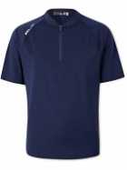 RLX Ralph Lauren - Logo-Print Stretch Recycled-Piqué Half-Zip Golf Top - Blue