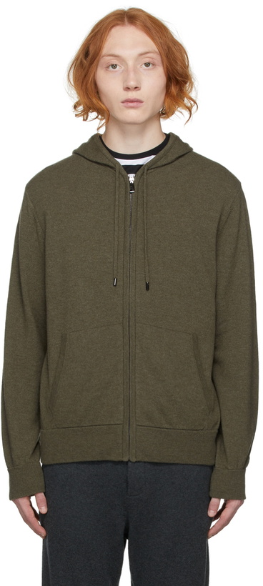 Photo: Ralph Lauren Purple Label Green Wool & Cashmere Zipped Hoodie