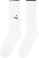 Thom Browne White Geese Icon Socks