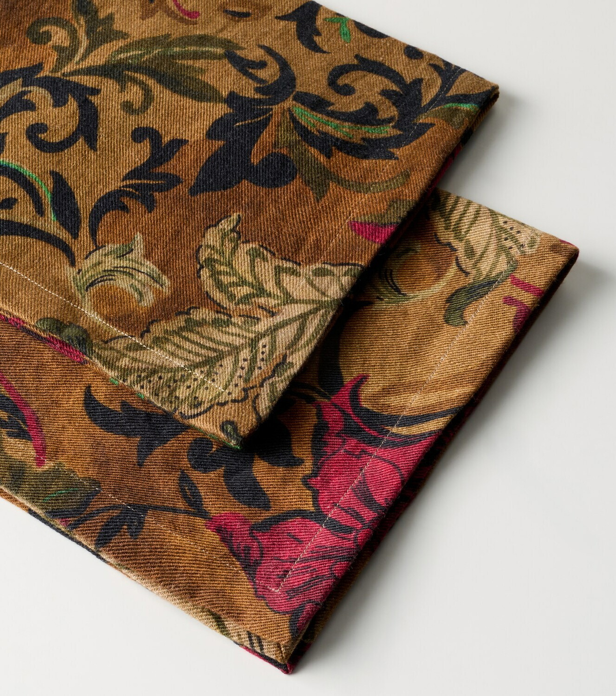 The House of Lyria Tigide set of 2 floral linen napkins