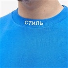 Heron Preston Men's CTNMB Collar Logo T-Shirt in Blue