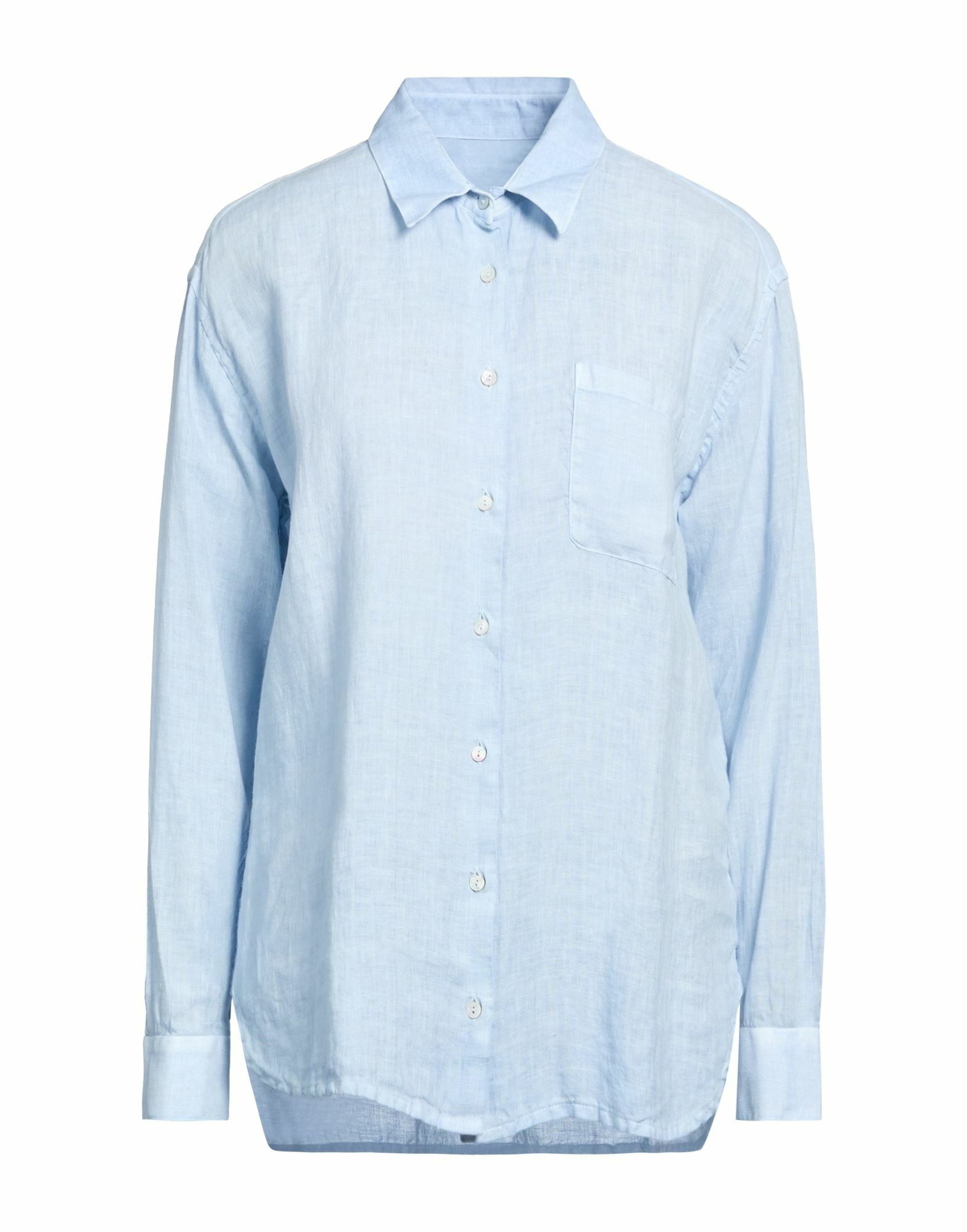 120% Lino Womens Shirt Pastel in Blue