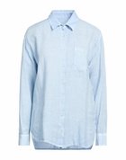 120% Lino Womens Shirt Pastel in Blue