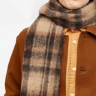 Foret Men's Airy Wool Scarf in Brown Check