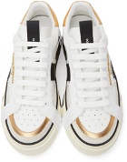 Dolce & Gabbana White & Gold Custom 2.Zero Sneakers