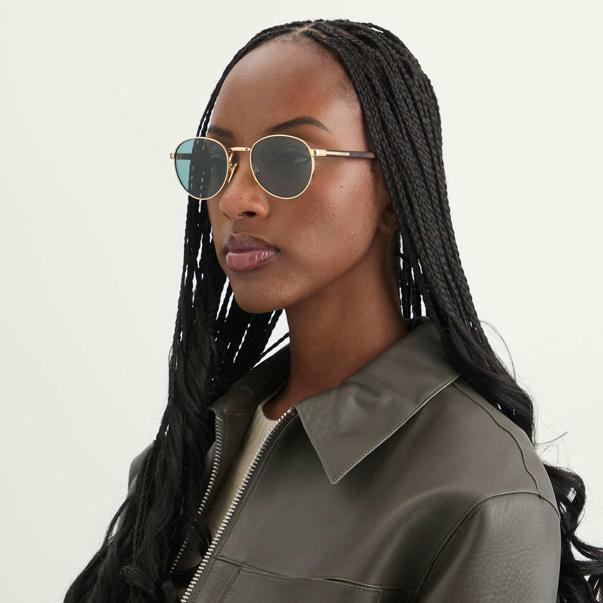 Prada Eyewear 0PR B51S Sunglasses in Shiny Gold/Lago 