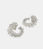 Ananya Scatter Edge 18kt white gold hoop earrings with diamonds