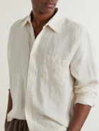 Frescobol Carioca - Telles Striped Linen Shirt - White