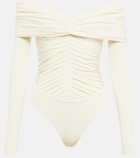 Khaite - Panza off-shoulder crêpe jersey bodysuit