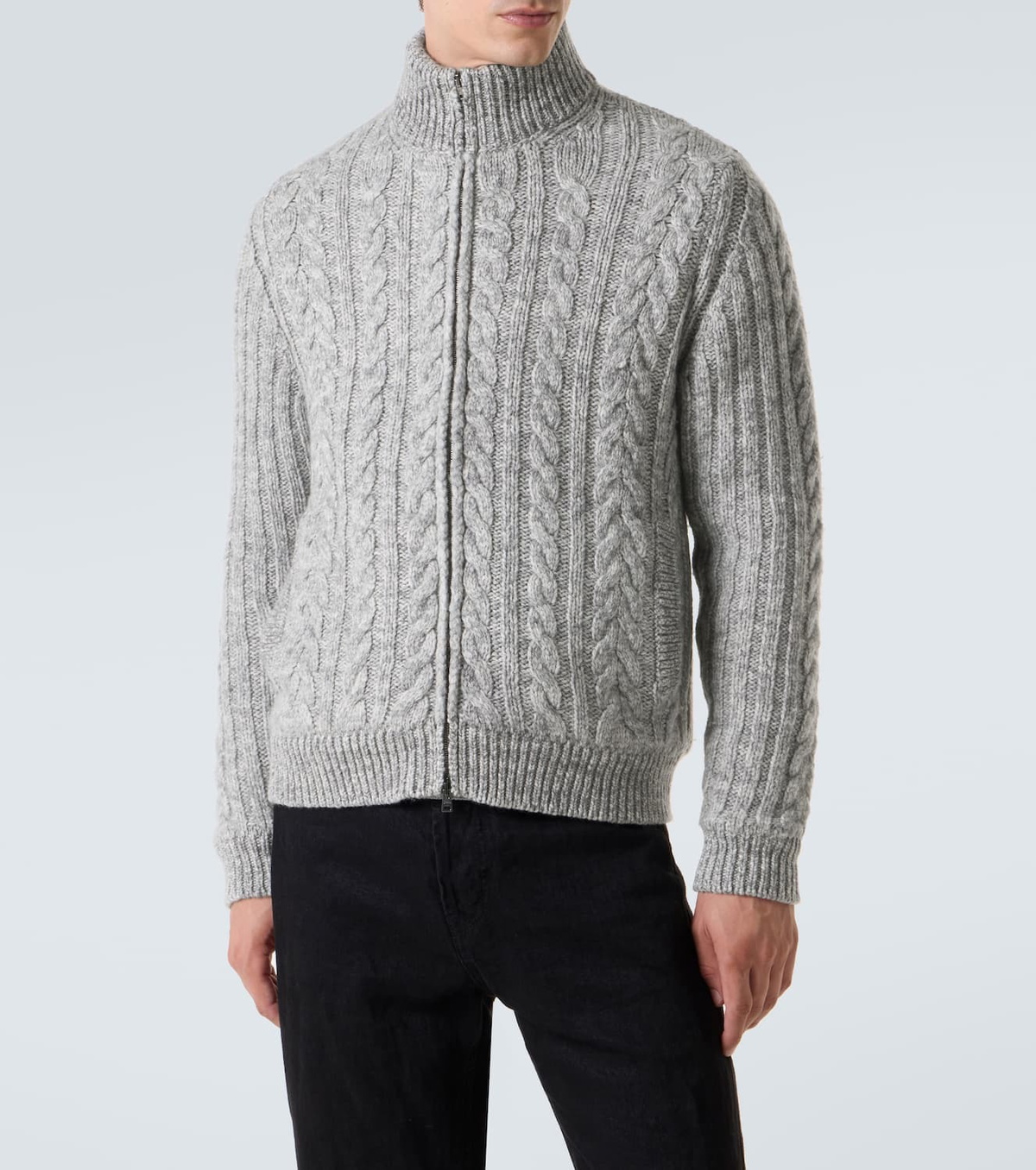 Herno Cable-knit wool jacket
