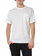 MC2 Saint Barth Man Off-white Linen Jersey T-shirt Ecstasea With Pocket