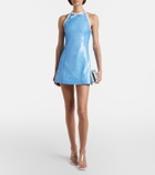 Shushu/Tong Sequined halterneck minidress