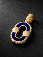 Viltier - Magnetic 18-Karat Gold, Lapis Lazuli and Malachite Pendant Necklace