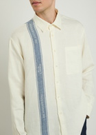 JW Anderson Logo Linen Shirt Off White