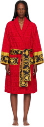 Versace Red 'I Heart Baroque' Bathrobe
