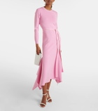 Monique Lhuillier Belted knitted midi dress