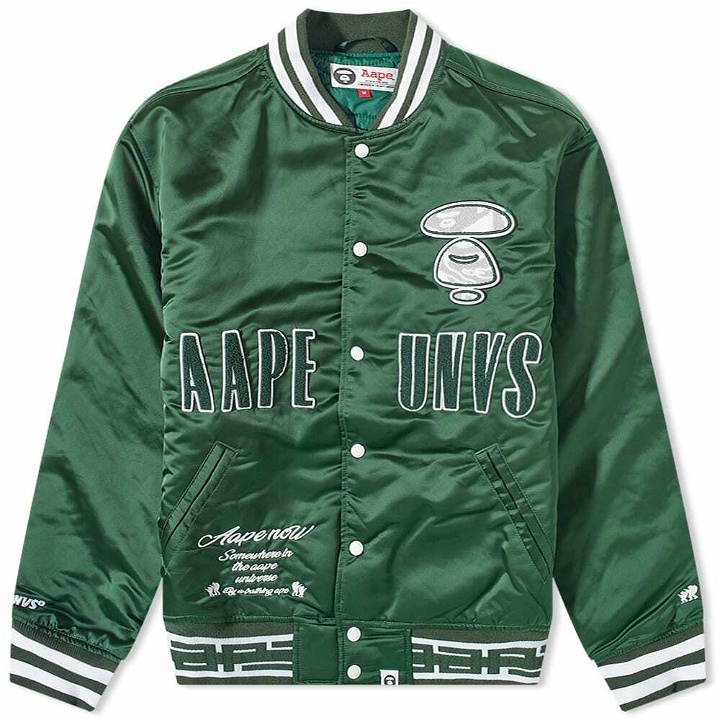 Photo: AAPE Men's Varsity Jacket in Green