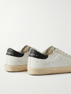 Golden Goose - Superstar Distressed Leather and Suede Sneakers - White