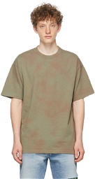 John Elliott Khaki Tie-Dye University T-Shirt