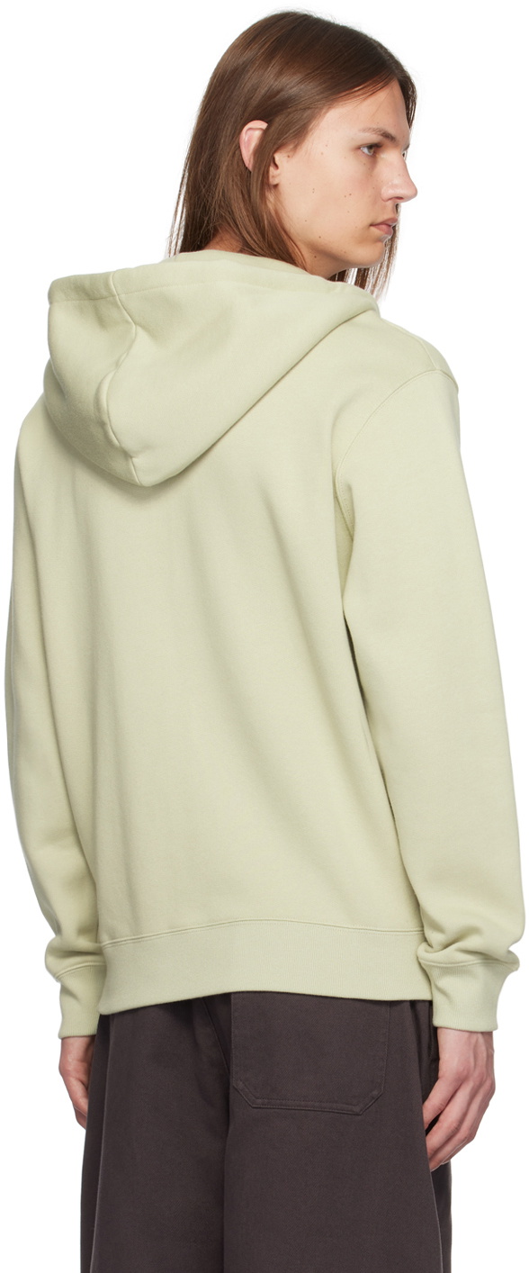 Maison Kitsuné Khaki Bold Fox Head Zipped Hoodie