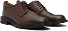 Hugo Brown Grained Leather Derbys