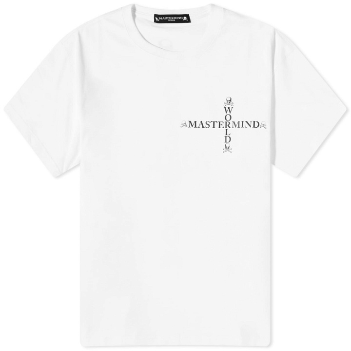 Photo: MASTERMIND WORLD Men's Cross Logo T-Shirt in White