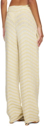 Isa Boulder SSENSE Exclusive Yellow & Off-White Knitcurve Trousers