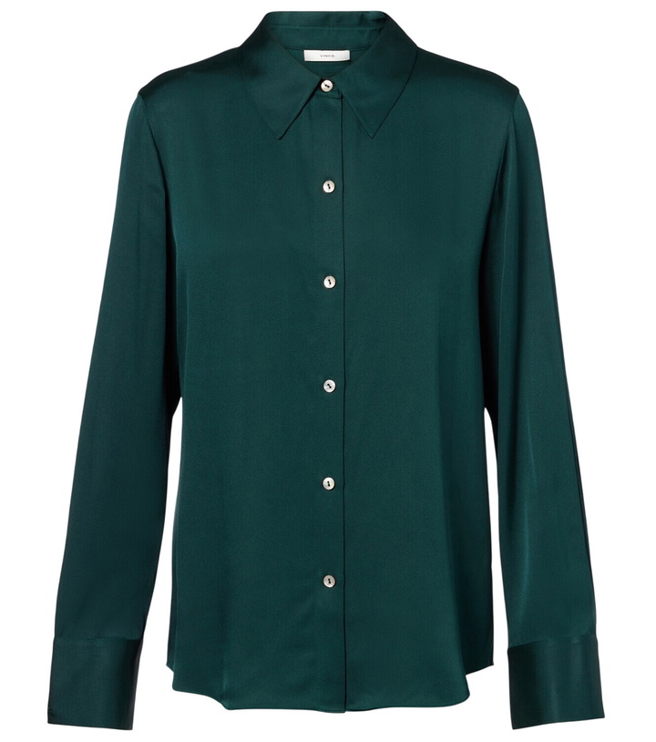 Photo: Vince Silk-blend satin shirt