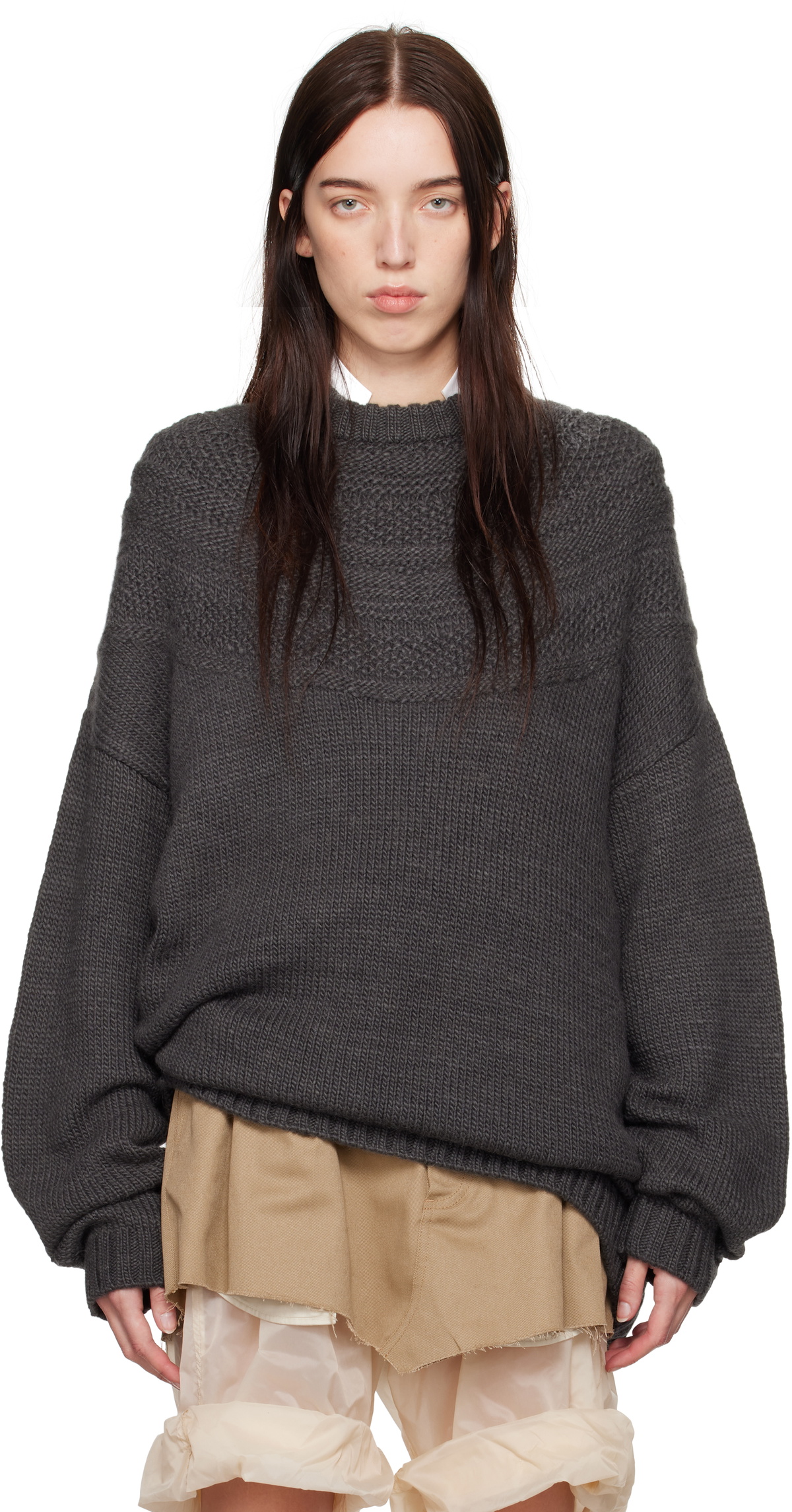 UNDERCOVER Gray Fair Isle Sweater
