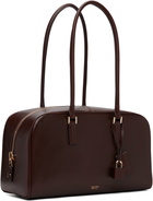 TOM FORD Brown Supple Leather Zipped Small Stryke Shoulder Bag