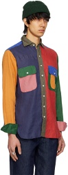 Drake's Multicolor Spread Collar Shirt